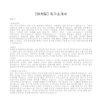 자기소개서(마케팅) 자기소개서(마케팅)